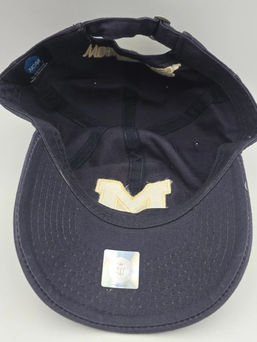 NCAA By Signatures Michigan Wolverines Navy Blue Adjustable Strapback Hat
